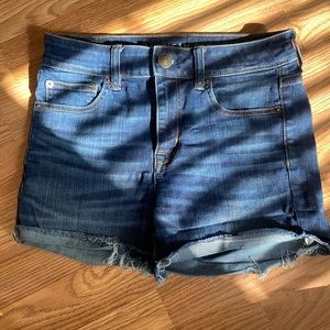 American Eagle high rise cut off jean shorts